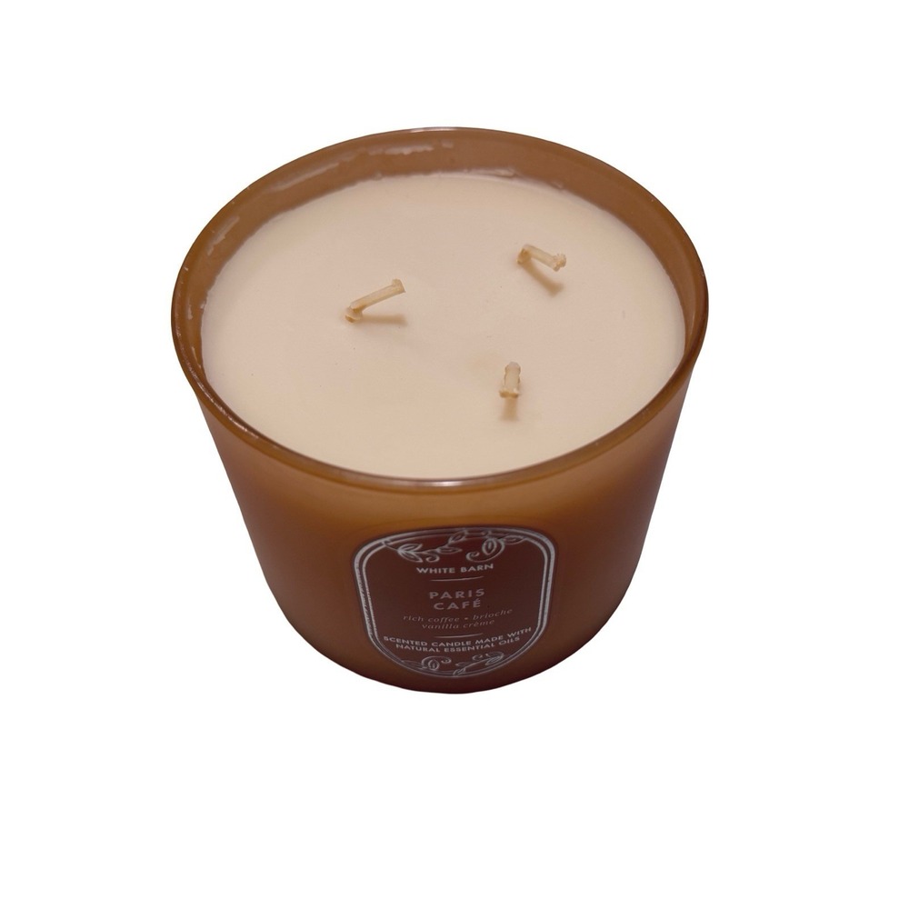 Bath & Body Works White Barn Paris Café 3-Wick Candle 14.5oz Coffee - Picture 3 of 6